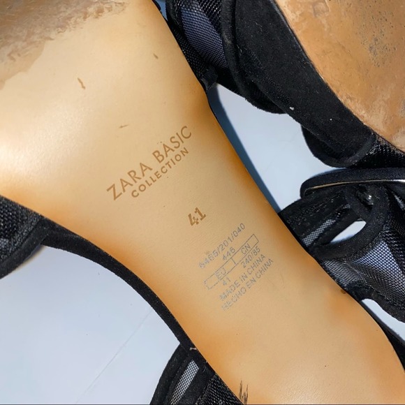 Zara Peep Toe Cut Out Stiletto Sandal EU 41 US 10 - Picture 6 of 8